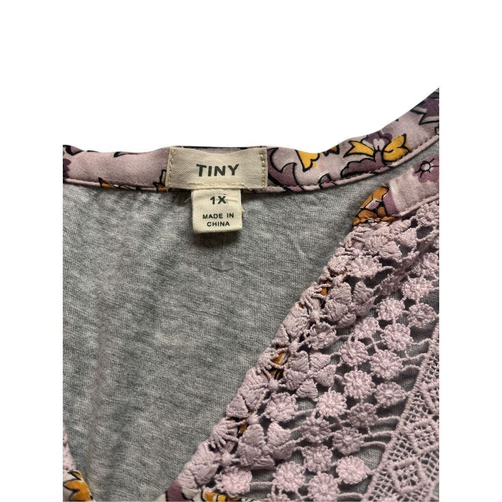 Anthropologie Top By Tiny Patchwork Front Sz 1x - image 3